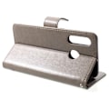 Miniatyrbillede 2 af 2: Huawei P30 Lite trykt sommerfugle blomster læder flip etui - Grå Silver grey