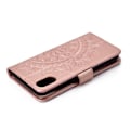 Miniatyrbillede 2 af 2: iPhone Xr flip cover i læder med Mandala-mønster - Rose Gold Multicolor