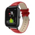 Amazfit GTS klockarmband i äkta läder med krokodil - Röd Röd
