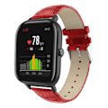 Miniatyrbillede 1 af 2: Amazfit GTS krokodille ægte læder Urrem - Rød Red