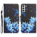 Pikkukuva 1 / 2: Wonderland Samsung Galaxy S22 Plus Läppäkotelo - Sininen Perhonen Blue