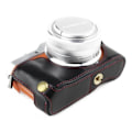 Miniatyrbillede 1 af 2: Panasonic Lumix DC-GF10 halvt kamera beskyttelsesetui i kunstlæder - Sort Black