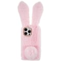 Miniatyrbild 1 av 6: Fluffy Rabbit iPhone 14 Pro Max skal - Rosa Rosa