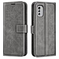 Pikkukuva 1 / 2: Lompakko Nahkakotelo For Nokia G60 - Harmaa Silver grey