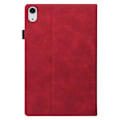 Miniatyrbillede 2 af 2: iPad 10.9 (2022) / iPad 10th Gen Business Folio stander etui Vegansk Læder Wallet Auto Wake / Sleep Tablet Cover med elastisk bånd og blyantholder - R Red