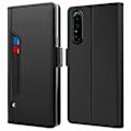 Pikkukuva 1 / 2: Phone Suojakotelo With Make-up Mirror And Slick Design For Sony Xperia 5 II - Musta Black