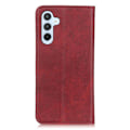 Pikkukuva 2 / 6: Lompakko-style Aitoa Nahkaa Läppäkotelo For Samsung Galaxy A24 4G - Punainen Red
