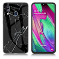 Miniatyrbillede 1 af 2: Fantasy Marble Samsung Galaxy A40 cover - Sort Black
