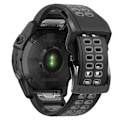 Miniatyrbild 1 av 6: Garmin Fenix 7X klockarmband i silikon med dubbla färger - Svart / Grå Silvergrå