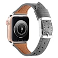 Miniatyrbild 1 av 2: Apple Watch Series 8 (41mm) klockarmband i äkta läder - Grå Silvergrå