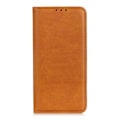 Pikkukuva 3 / 6: Lompakko-style Aitoa Nahkaa Läppäkotelo For Samsung Galaxy A04e - Ruskea Brown