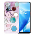 Miniatyrbillede 1 af 2: Marble design OnePlus Nord N200 5G cover - Sekskantede Fragmenter I Lilla Multicolor