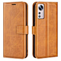 Pikkukuva 1 / 2: Xiaomi 12 Lite nahkainen lompakokkotelo - Keltainen Brown