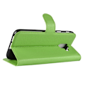 Miniatyrbillede 2 af 2: Samsung Galaxy A6 litchi skin magnetisk læder flip cover - Grøn Green