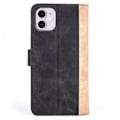 Miniatyrbillede 2 af 2: To-farvet iPhone 11 læderetui - Sort Black