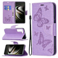 Miniatyrbild 1 av 2: Butterfly läder Samsung Galaxy S22 Plus fodral - Lila Lila