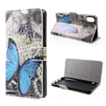 Miniatyrbild 1 av 2: Butterfly läder iPhone Xs Max fodral - Blå Blå
