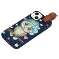 Pikkukuva 4 / 5: Cute 3d iPhone 14 Plus Suojakotelo - Sapphire Pöllö Blue