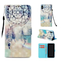 Miniatyrbillede 1 af 2: iPhone Xs Max flip cover i læder med rhinstenmønster - Dream Catcher In Sky Multicolor