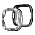 Miniatyrbild 1 av 2: Fitbit Sense 2 / Versa 4 elegant strassdekorationsskydd - Svart Svart