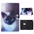 Miniatyrbild 1 av 2: Lenovo Tab M10 FHD Plus flipfodral i läder med coolt mönster - Katt Svart