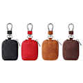 Miniatyrbillede 2 af 2: AirPods 3/2/Pro opbevaringstaske i læder med nøglering - Kaffe Brown