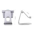 Miniatyrbillede 2 af 2: Universal foldbar tabletholder til skrivebordet - Sølv Silver grey