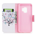 Miniatyrbillede 2 af 2: Samsung Galaxy S9 Printet Mønster PU læder flip etui - Blomster Træ Multicolor