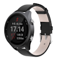 Miniatyrbillede 1 af 2: Garmin Forerunner 245 ægte læderurrem - sort Black