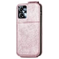 Pikkukuva 2 / 2: Vertical Flip Phone Suojakotelo With Zipper For Motorola Moto G23 / G13 - Ruusukulta Pink