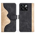 Miniatyrbillede 1 af 2: To-farvet OnePlus Ace Pro / OnePlus 10T læderetui - Sort Black