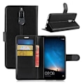 Pikkukuva 1 / 2: Huawei Mate 10 Lite litsipintainen nahkakotelo - Musta Black