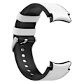 Miniatyrbillede 4 af 4: Samsung Galaxy Watch 5 / 4 / 3 (41mm) silikone i læderurrem med sølvspænde - Sort Størrelse: L White