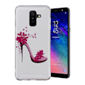 Miniatyrbild 1 av 2: Samsung Galaxy A6 Plus (2018) / A9 Star Lite mobilskal TPU material mönster på - Rosenröd hög klack Rosa