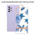 Miniatyrbillede 2 af 2: Supertyndt og slidstærkt softcover til Samsung Galaxy A73 - Blå Pæon Blue
