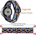 Miniatyrbild 6 av 6: Google Pixel Watch elastiskt klockarmband i flätad stil - Flerfärgad multifärg