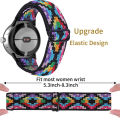 Miniatyrbillede 6 af 6: Google Pixel Watch elastisk urrem i flettet stil - Flerfarvet Multicolor
