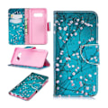 Miniatyrbillede 1 af 2: Samsung Galaxy S10e trykt mønster læder flip etui - Træ med Blomster Multicolor
