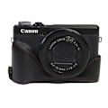 Pikkukuva 1 / 2: Canon PowerShot G7 X Mark II kestävä nahkakotelo - Musta Black