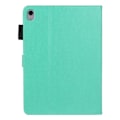 Miniatyrbillede 2 af 2: iPad 10.9 (2022) / iPad 10th Gen Påtrykt blomme-blomstermønster Visning Stand Shell Wallet Design Vegansk læder Stødabsorberende tablet etui med penne Green