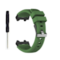 Miniatyrbild 2 av 2: Amazfit T-Rex 2 klockarmband i silikon med twilldesign - Militärgrön Grön