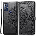 Miniatyrbillede 1 af 6: Mandala Motorola Moto G Play (2023) Flip Etui - Sort Black