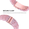 Miniatyrbild 2 av 2: 22 mm klockarmband i resinmodell för Fossil-klocka - Pärla Rosa Rosa