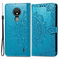 Miniatyrbillede 1 af 2: Mandala Nokia C21 Flip Etui - Blå Blue