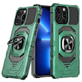 Miniatyrbillede 1 af 2: Slidstærkt cover i hård plast med blød inderside og kickstand til iPhone 13 Pro Max - Midnight Green Green