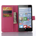 Miniatyrbild 2 av 2: Jensen Microsoft Lumia 950 XL Läderfodral med Stativ - Varm Rosa Rosa