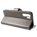Miniatyrbillede 2 af 2: Huawei P30 Pro trykt sommerfugl blomster læder flip etui - Grå Silver grey