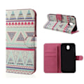 Miniatyrbillede 1 af 2: Samsung Galaxy J7 (2017) Trendy læder etui - Trekanter Multicolor