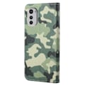 Miniatyrbillede 2 af 2: Wonderland Motorola Moto E32 flip etui - Camouflage Green