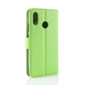 Miniatyrbild 2 av 2: Huawei P30 Lite litchi skin plånboksfodral i läder - grön Grön